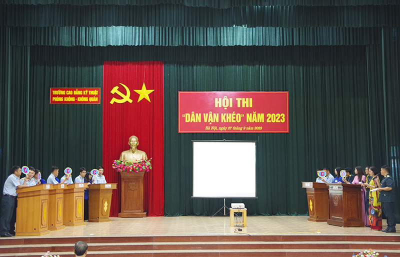 Trường Cao đẳng Kỹ thuật PK-KQ tổ chức Hội thi “Dân vận khéo” năm 2023
