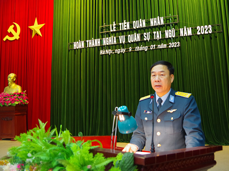 Các đơn vị trong Quân chủng Phòng không - Không quân tổ chức Lễ tiễn quân nhân hoàn thành nghĩa vụ quân sự tại ngũ năm 2023