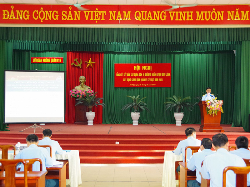Lữ đoàn 918 tổng kết kết quả xây dựng điểm huấn luyện điều lệnh, xây dựng chính quy, quản lý kỷ luật