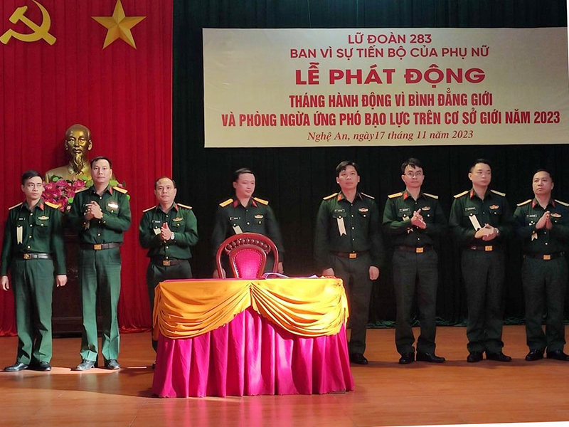 Lữ đoàn Phòng không 283 phát động Tháng hành động vì bình đẳng giới, phòng ngừa, ứng phó với bạo lực trên cơ sở giới