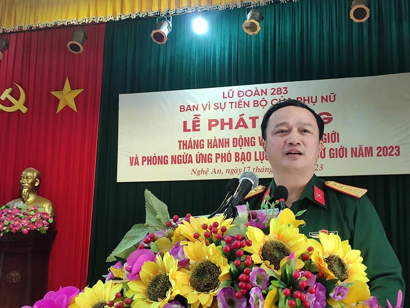Lữ đoàn Phòng không 283 phát động Tháng hành động vì bình đẳng giới, phòng ngừa, ứng phó với bạo lực trên cơ sở giới