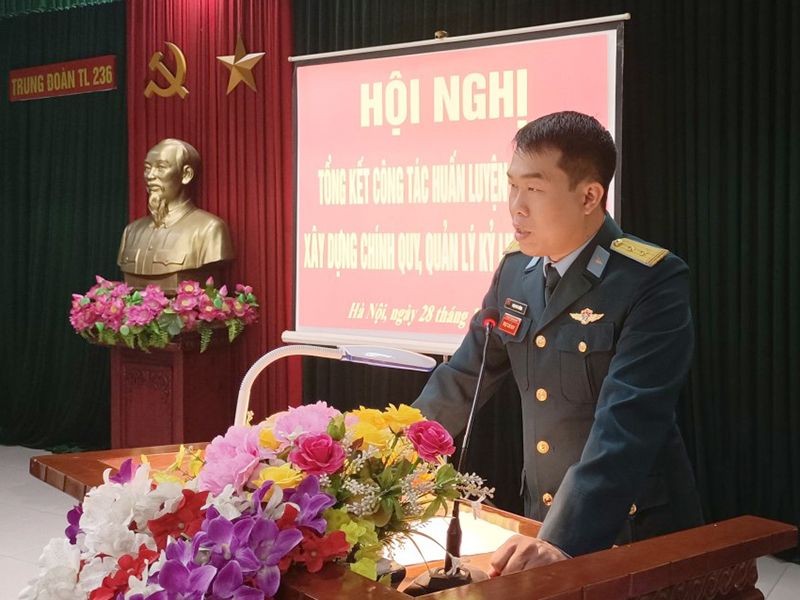 Trung đoàn 236 tổ chức Hội nghị tổng kết công tác huấn luyện chiến đấu, xây dựng chính quy, quản lý kỷ luật năm 2023