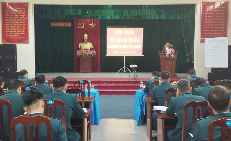 Trung đoàn 236 tổ chức Hội nghị tổng kết công tác huấn luyện chiến đấu, xây dựng chính quy, quản lý kỷ luật năm 2023
