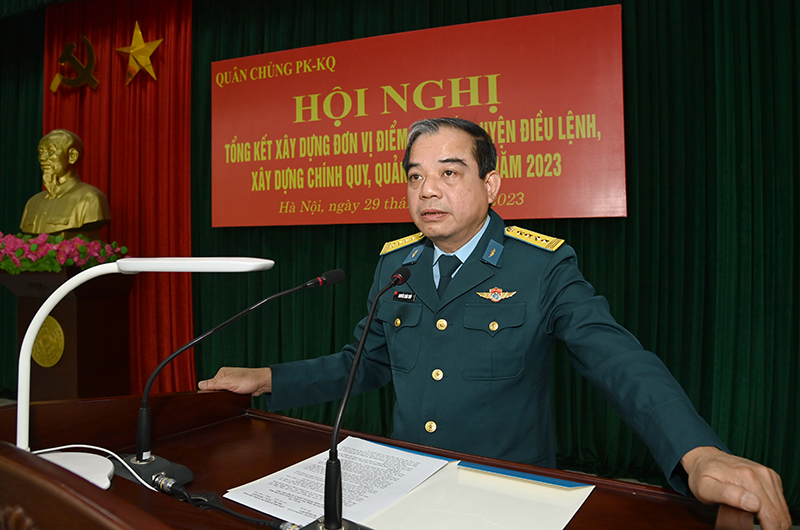 Quân chủng PK - KQ tổ chức Hội nghị tổng kết xây dựng đơn vị điểm về huấn luyện điều lệnh, xây dựng chính quy, quản lý kỷ luật năm 2023