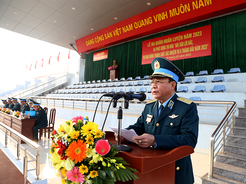 Khối cơ quan Quân chủng Phòng không-Không quân tổ chức Lễ ra quân huấn luyện năm 2023