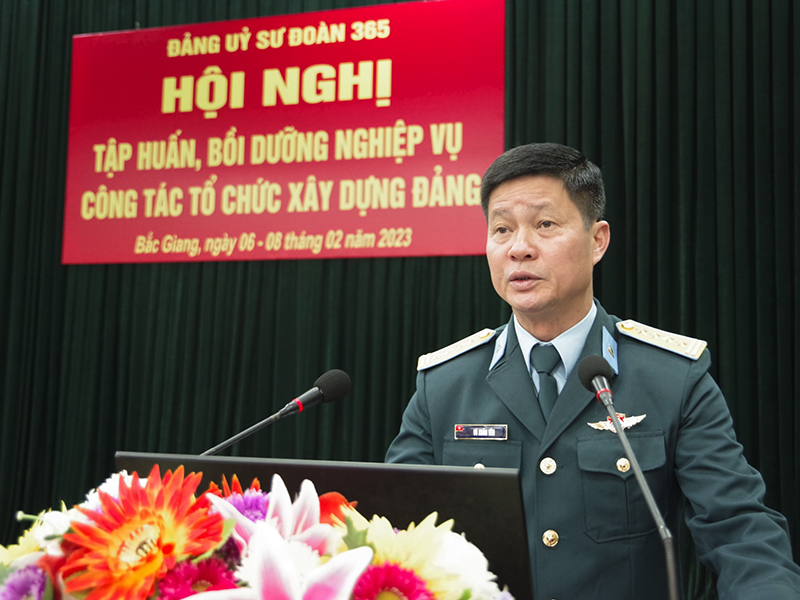 Đảng ủy Sư đoàn 365 tập huấn, bồi dưỡng công tác tổ chức, xây dựng Đảng năm 2023