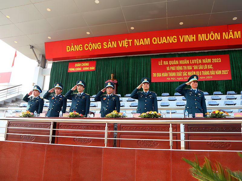 Khối cơ quan Quân chủng Phòng không-Không quân tổ chức Lễ ra quân huấn luyện năm 2023