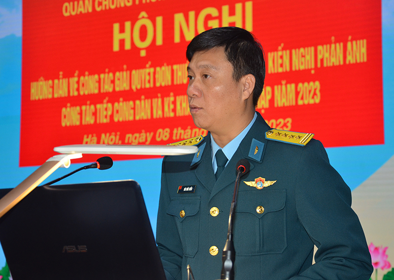 Quân chủng Phòng không - Không quân hướng dẫn về công tác giải quyết đơn thư, tố cáo, khiếu nại, kiến nghị phản ánh; công tác tiếp công dân và kế hoạch kê khai tài sản, thu nhập năm 2023