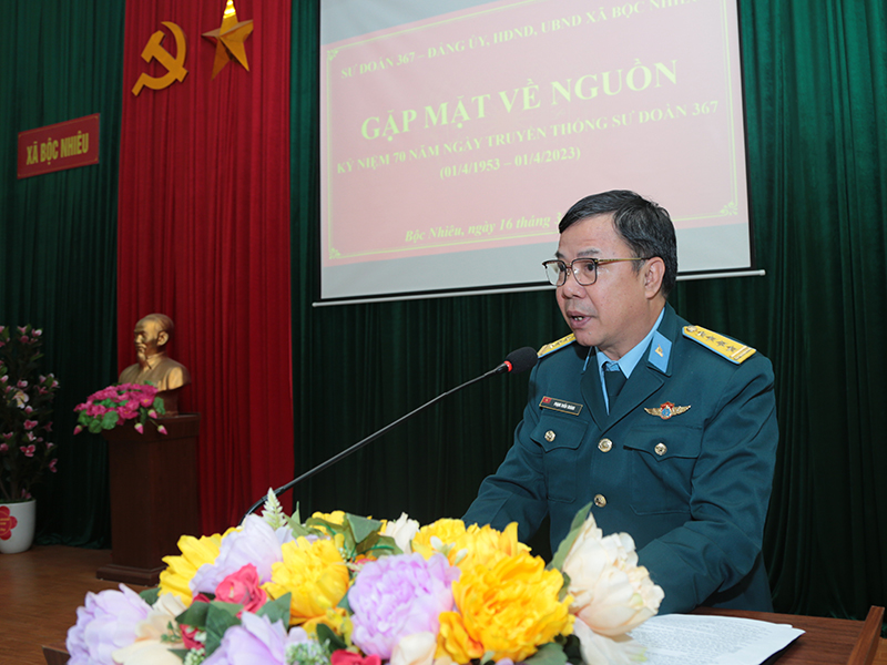 Sư đoàn 367 tổ chức gặp mặt về nguồn nhân kỷ niệm 70 năm Ngày truyền thống Sư đoàn