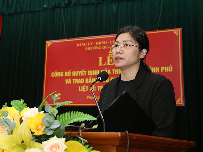 Trao bằng “Tổ quốc ghi công” cho gia đình Liệt sĩ Trần Ngọc Duy