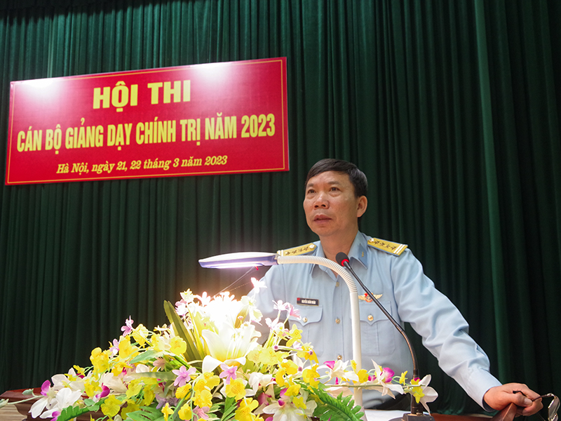 Trường Cao đẳng Kỹ thuật PK-KQ tổ chức Hội thi Cán bộ giảng dạy chính trị năm 2023