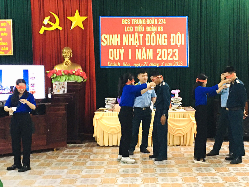 Liên chi đoàn Tiểu đoàn 88 tổ chức sinh nhật đồng đội Quý I năm 2023