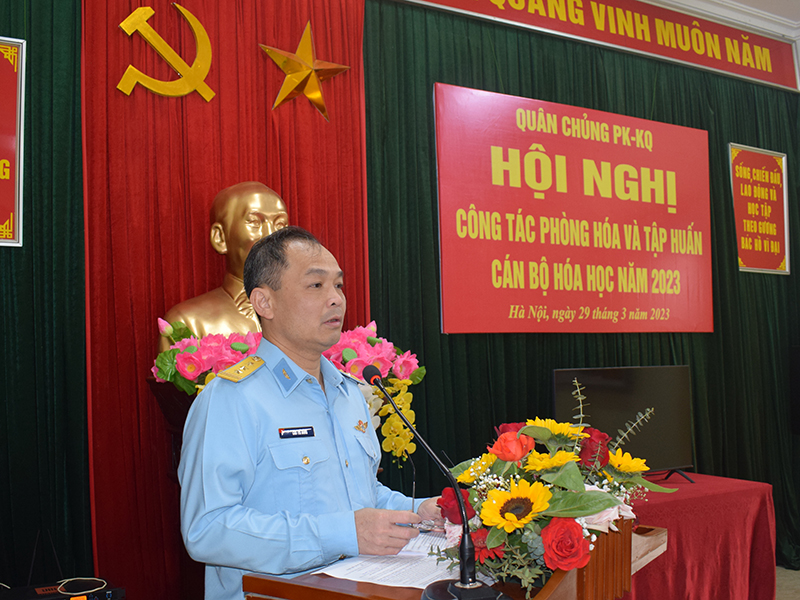 Hội nghị công tác Hóa học và tập huấn cán bộ Hóa học Quân chủng Phòng không - Không quân năm 2023