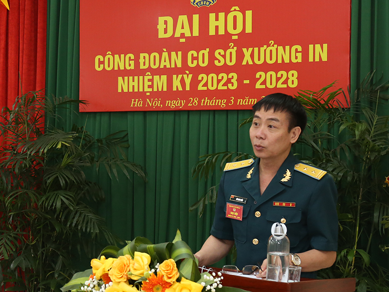 Đại hội Công đoàn cơ sở Xưởng in Phòng không - Không quân nhiệm kỳ 2023-2028