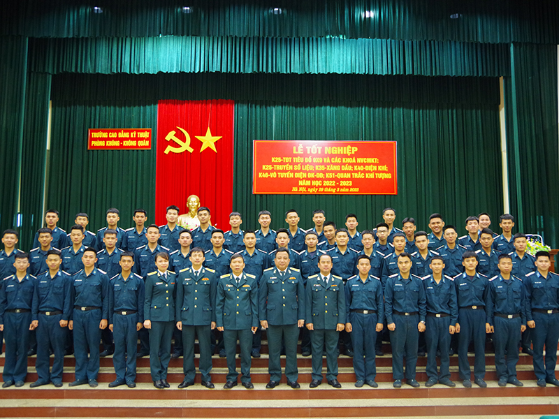 Trường Cao đẳng Kỹ thuật PK-KQ tổ chức Lễ tốt nghiệp các khóa đào tạo Hạ sĩ quan chỉ huy, Nhân viên chuyên môn kỹ thuật