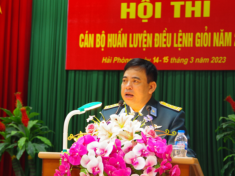 Sư đoàn 363 tổ chức Hội thi Cán bộ huấn luyện điều lệnh giỏi năm 2023