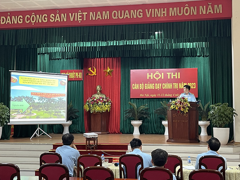 Cục Kỹ thuật Phòng không - Không quân tổ chức Hội thi Cán bộ giảng dạy chính trị năm 2023