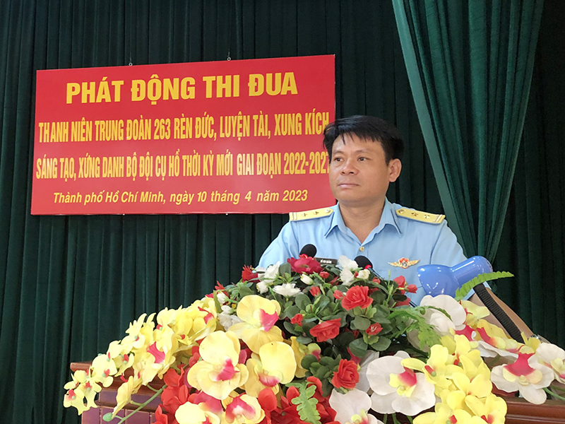 Đoàn cơ sở Trung đoàn 263 phát động Phong trào với chủ đề “Thanh niên Trung đoàn 263 rèn đức, luyện tài, xung kích, sáng tạo, xứng danh Bộ đội Cụ Hồ thời kỳ mới” giai đoạn 2022-2027