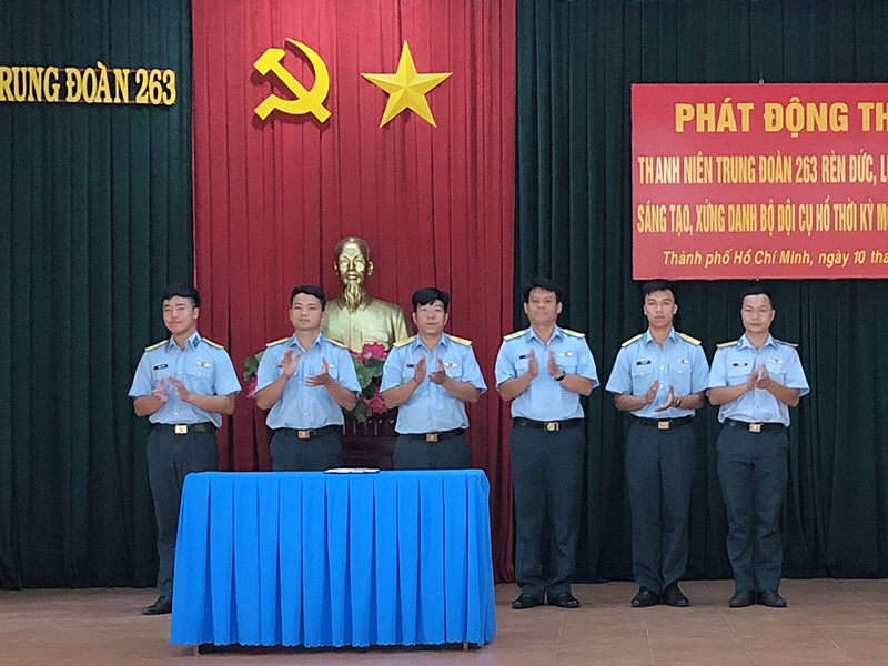 Đoàn cơ sở Trung đoàn 263 phát động Phong trào với chủ đề “Thanh niên Trung đoàn 263 rèn đức, luyện tài, xung kích, sáng tạo, xứng danh Bộ đội Cụ Hồ thời kỳ mới” giai đoạn 2022-2027