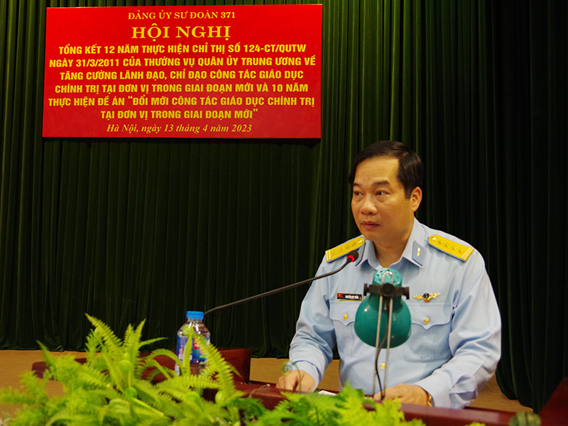 Đảng uỷ Sư đoàn 371 tổng kết 12 năm thực hiện Chỉ thị 124 của Thường vụ Quân ủy Trung ương
