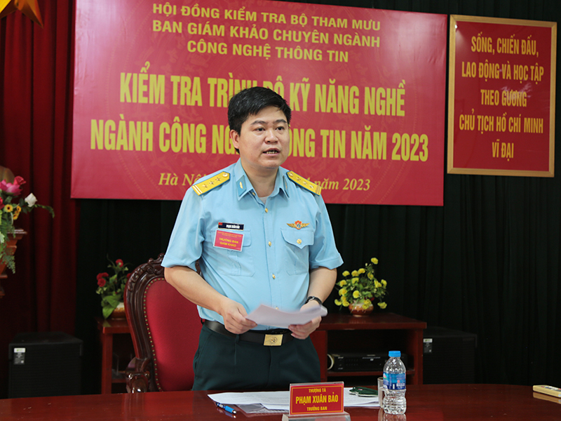 Kiểm tra trình độ kỹ năng nghề ngành Công nghệ thông tin trong Quân chủng Phòng không - Không quân năm 2023