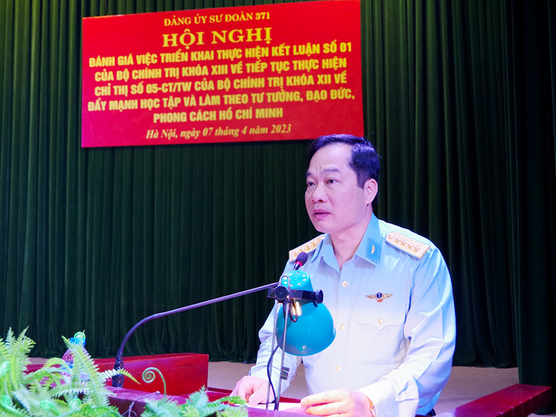 Đảng ủy Sư đoàn 371 tổ chức Hội nghị đánh giá kết quả triển khai thực hiện Kết luận số 01-KL/TW của Bộ Chính trị