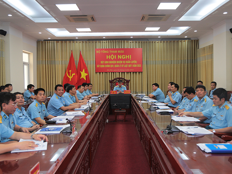 Bộ Tổng Tham mưu rút kinh nghiệm nhiệm vụ huấn luyện, xây dựng chính quy, quản lý kỷ luật Quý I năm 2023