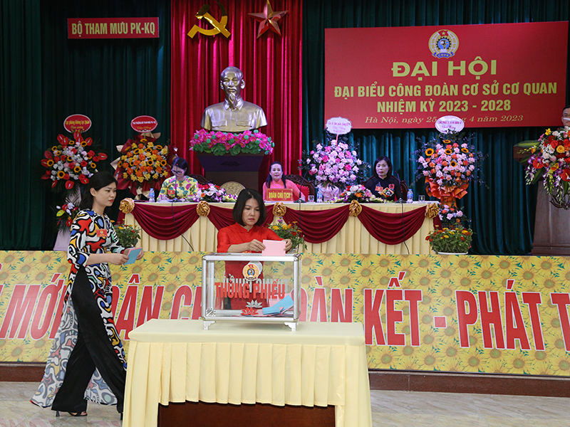 Công đoàn cơ sở cơ quan Bộ Tham mưu Phòng không - Không quân tổ chức Đại hội đại biểu nhiệm kỳ 2023-2028