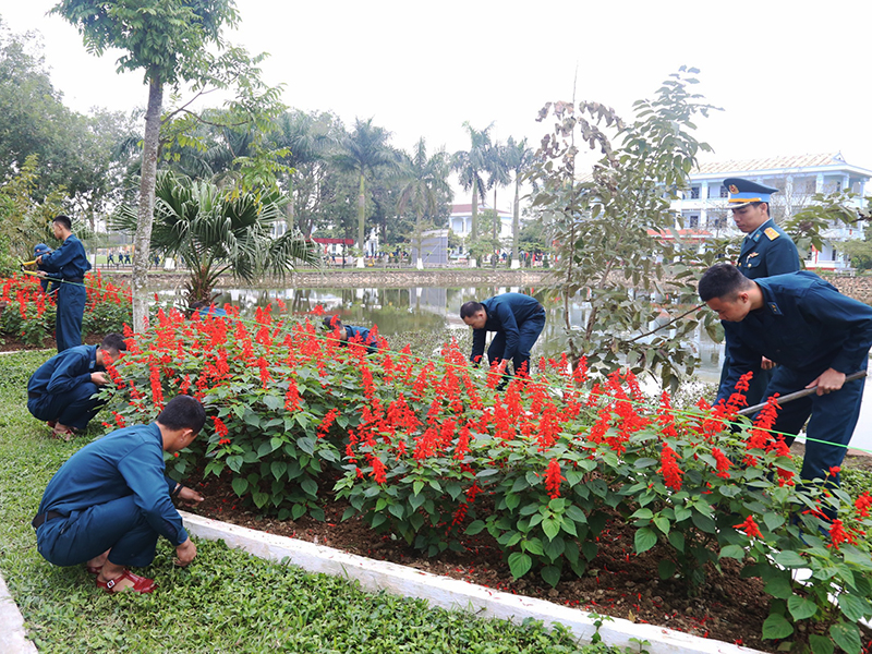Xây dựng đơn vị sáng, xanh, sạch, đẹp