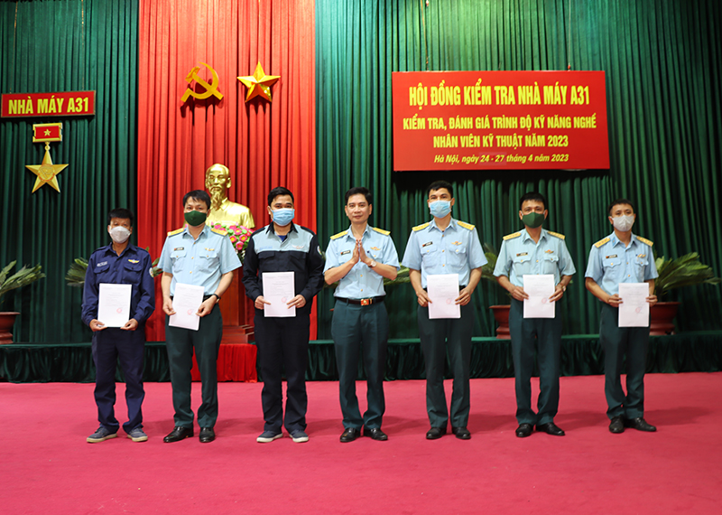 Nhà máy A31 tổ chức kiểm tra, đánh giá trình độ kỹ năng nghề nhân viên kỹ thuật năm 2023