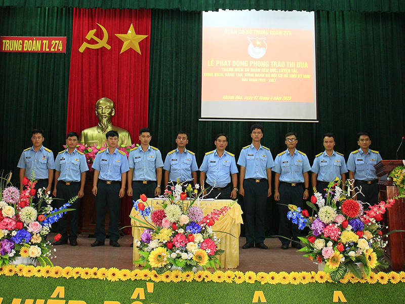 Đoàn cơ sở Trung đoàn 274 phát động thi đua “Thanh niên Sư đoàn 377 rèn đức, luyện tài, xung kích, sáng tạo, xứng danh Bộ đội Cụ Hồ thời kỳ mới giai đoạn 2022-2027