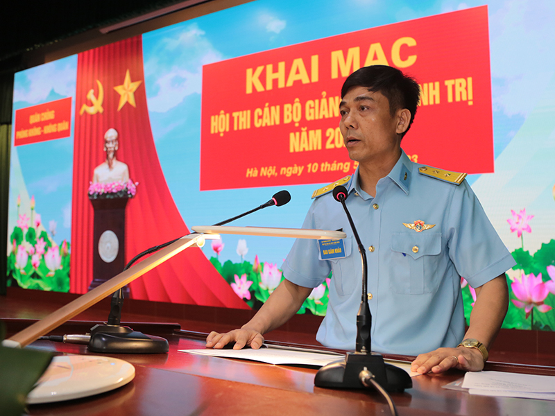 Quân chủng Phòng không - Không quân khai mạc Hội thi Cán bộ giảng dạy chính trị năm 2023