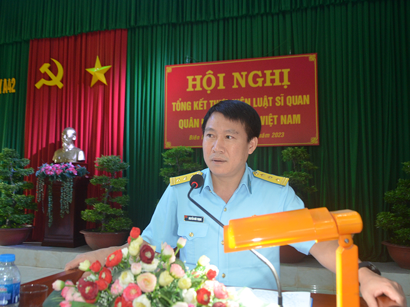 Các nhà máy của Phòng không - Không quân khu vực phía Nam tổng kết thực hiện Luật Sĩ quan Quân đội nhân Việt Nam
