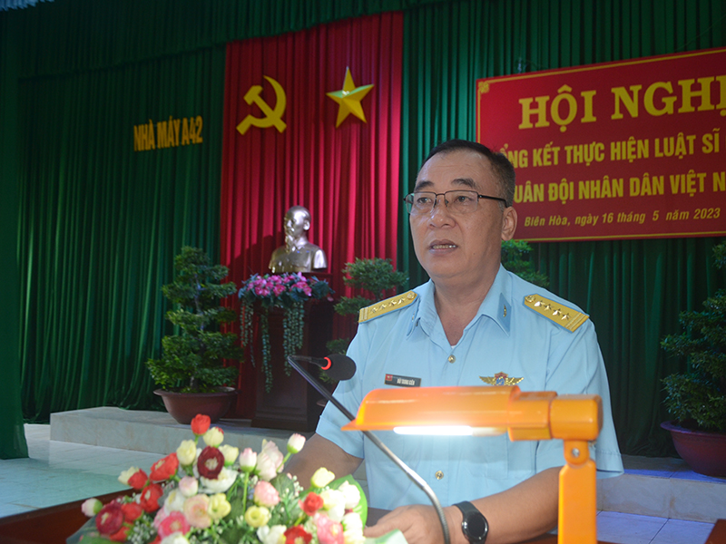 Các nhà máy của Phòng không - Không quân khu vực phía Nam tổng kết thực hiện Luật Sĩ quan Quân đội nhân Việt Nam