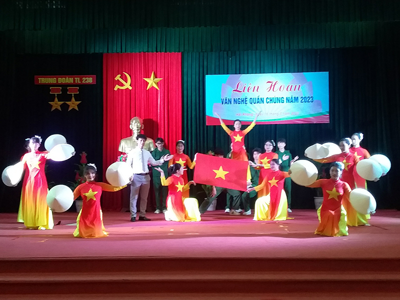 Trung đoàn 238 tổ chức Liên hoan văn nghệ quần chúng năm 2023