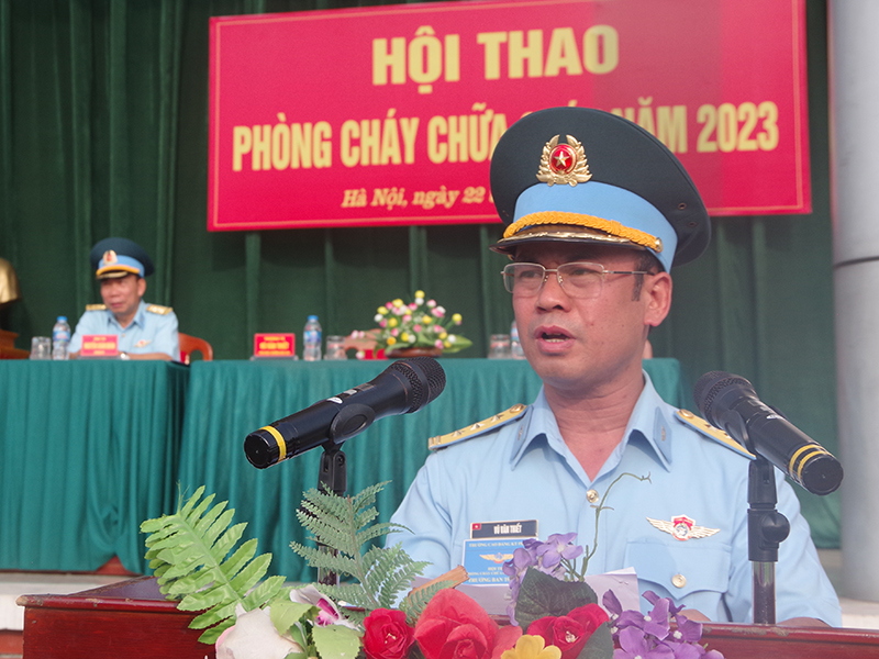 Trường Cao đẳng Kỹ thuật PK-KQ tổ chức Hội thao Phòng cháy chữa cháy năm 2023