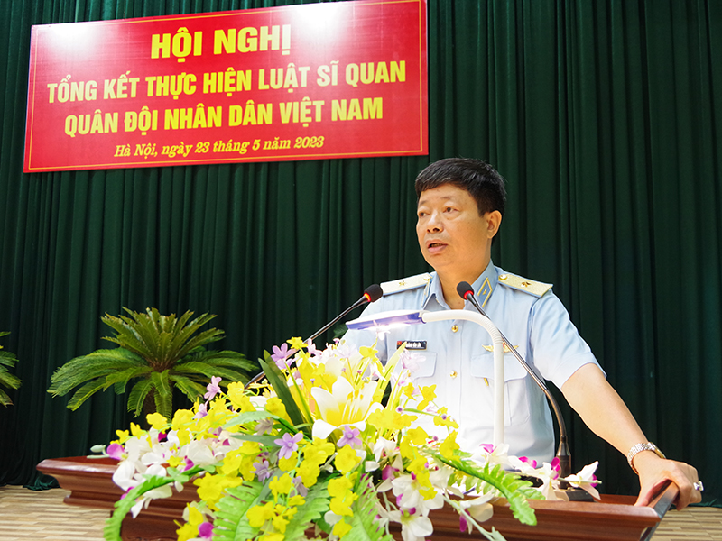 Trường Cao đẳng Kỹ thuật PK-KQ tổng kết thực hiện Luật Sĩ quan Quân đội Nhân dân Việt Nam