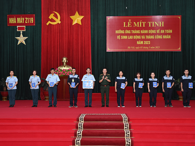 Nhà máy Z119 mít tinh hưởng ứng Tháng hành động về An toàn, vệ sinh lao động và Tháng Công nhân năm 2023