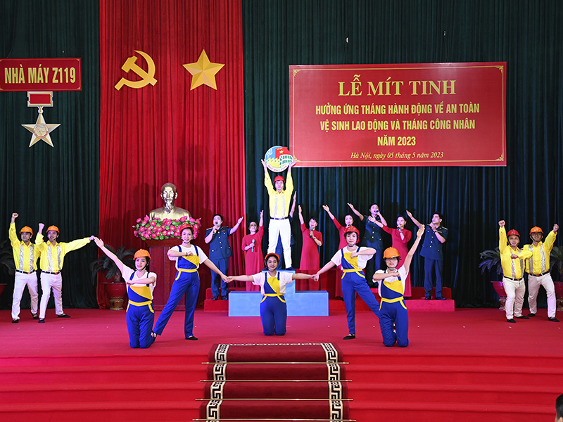Nhà máy Z119 mít tinh hưởng ứng Tháng hành động về An toàn, vệ sinh lao động và Tháng Công nhân năm 2023