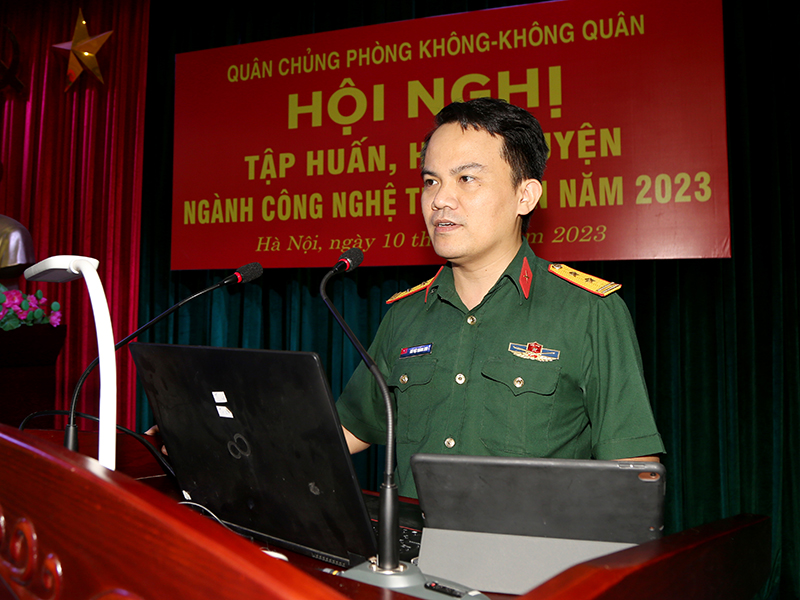 Bộ Tham mưu Quân chủng Phòng không-Không quân tập huấn, huấn luyện ngành Công nghệ thông tin năm 2023