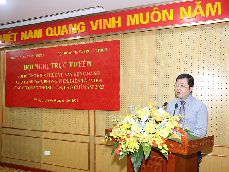 Hội nghị trực tuyến bồi dưỡng kiến thức về xây dựng Đảng cho lãnh đạo, phóng viên, biên tập viên các cơ quan thông tấn, báo chí năm 2023