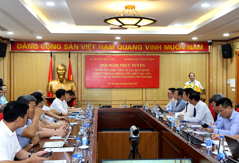 Hội nghị trực tuyến bồi dưỡng kiến thức về xây dựng Đảng cho lãnh đạo, phóng viên, biên tập viên các cơ quan thông tấn, báo chí năm 2023