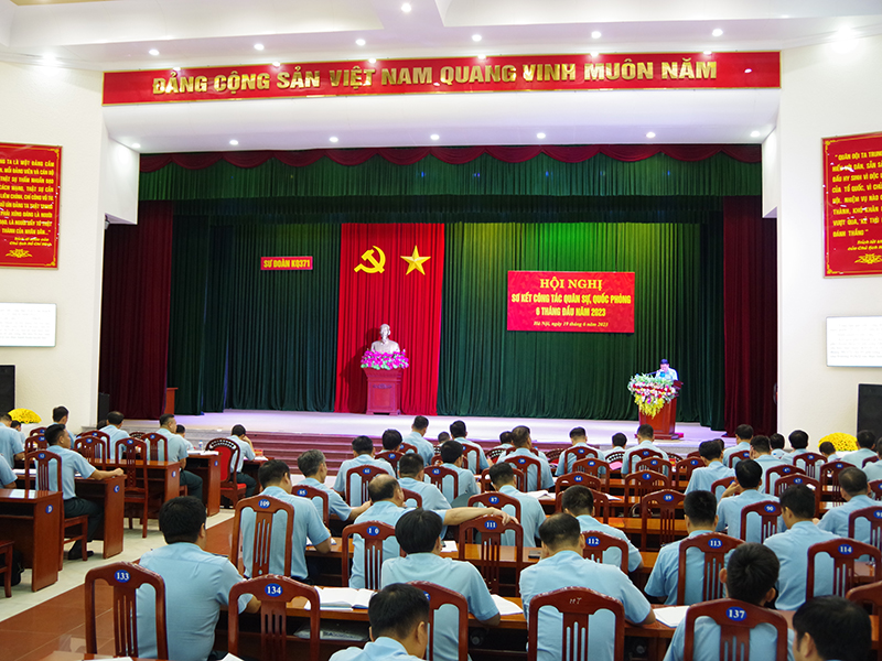 Sư đoàn 371 sơ kết công tác quân sự, quốc phòng 6 tháng đầu năm 2023