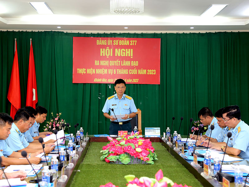 Đảng ủy Sư đoàn 377 ra Nghị quyết lãnh đạo thực hiện nhiệm vụ 6 tháng cuối năm 2023