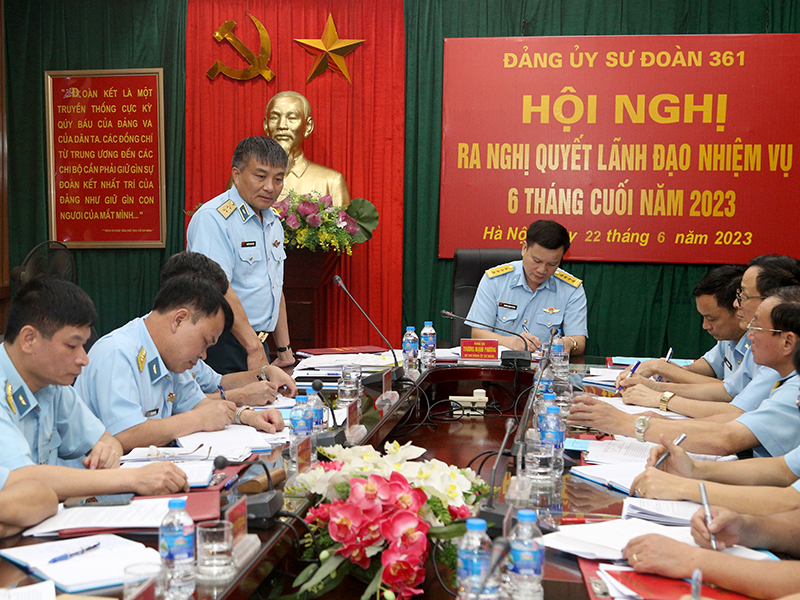 Đảng uỷ Sư đoàn 361 ra Nghị quyết lãnh đạo thực hiện nhiệm vụ 6 tháng cuối năm 2023