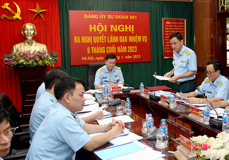 Đảng uỷ Sư đoàn 361 ra Nghị quyết lãnh đạo thực hiện nhiệm vụ 6 tháng cuối năm 2023