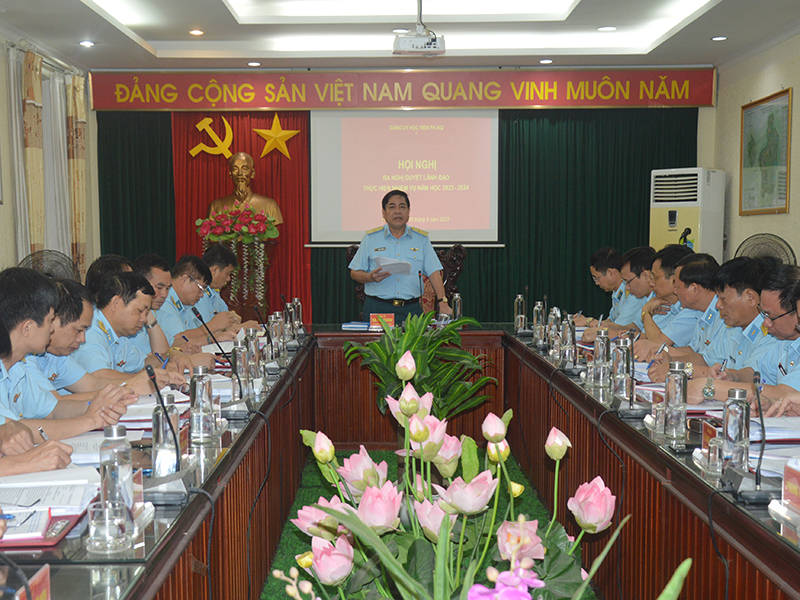 Đảng ủy Học viện Phòng không-Không quân ra Nghị quyết lãnh đạo thực hiện nhiệm vụ năm học 2023-2024