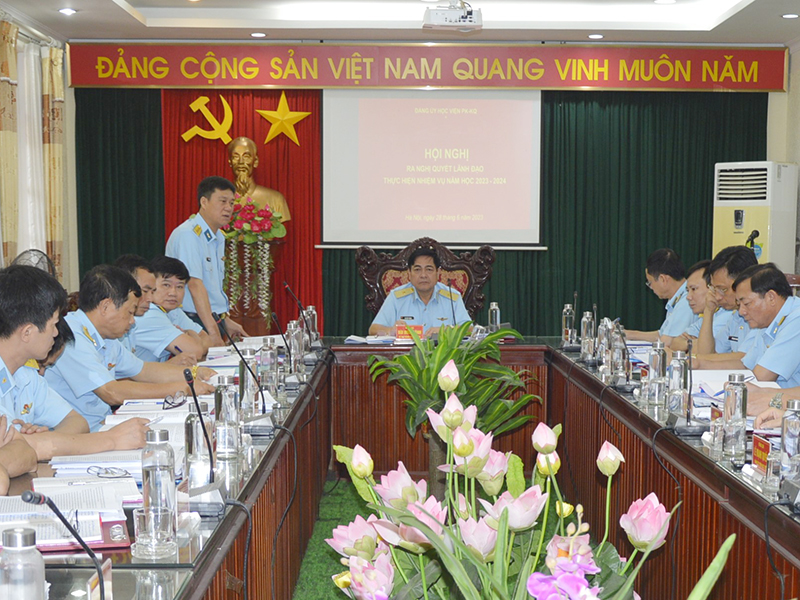 Đảng ủy Học viện Phòng không-Không quân ra Nghị quyết lãnh đạo thực hiện nhiệm vụ năm học 2023-2024