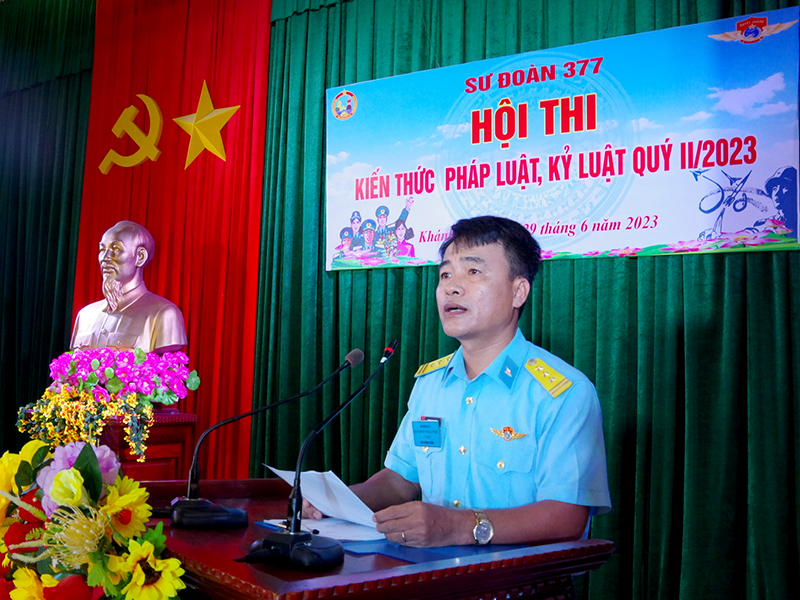 Sư đoàn 377 tổ chức Hội thi Kiến thức pháp luật, kỷ luật Quý II năm 2023