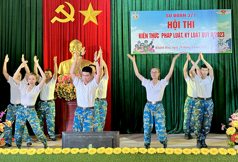 Sư đoàn 377 tổ chức Hội thi Kiến thức pháp luật, kỷ luật Quý II năm 2023